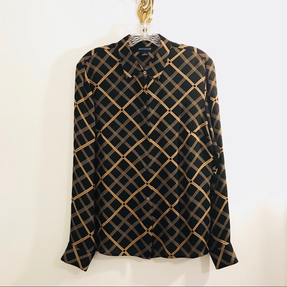 ANN TAYLOR 100% Silk Button Down Work Blouse - Picture 8 of 8